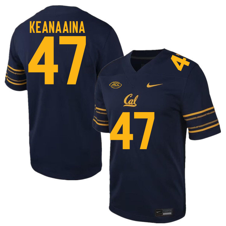 Men #47 Aidan Keanaaina California Golden Bears ACC Conference College Football Jerseys Stitched Sal